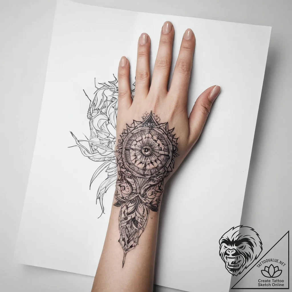 Tattoo sketch hands with a paper - tattoo sketch (№1758249502_0, 19.09.2025 02:38) — tattoovalue.net