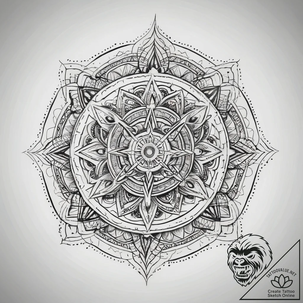 Tattoo sketch blue, artistic tattoo sketch, g... - tattoo sketch (№1758250300_0, 19.09.2025 02:51) — tattoovalue.net
