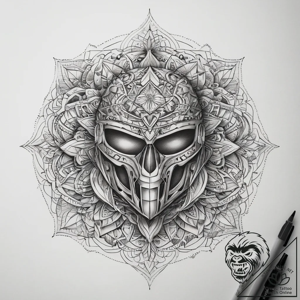 Tattoo sketch helmet, tattoo sketch design, s... - tattoo sketch (№1758250881_0, 19.09.2025 03:01) — tattoovalue.net