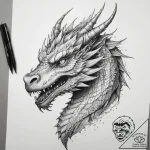 Tattoo sketch ice dragon, artistic tattoo ske… – tattoo sketch (№1758251465_0, 19.09.2025 03:11) — tattoovalue.net