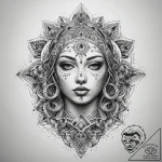 Tattoo sketch spiritual narrative, tattoo dra… – tattoo sketch (№1758254995_0, 19.09.2025 04:09) — tattoovalue.net