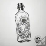 Tattoo sketch galaxy in a bottle, tattoo sket… – tattoo sketch (№1758255190_0, 19.09.2025 04:13) — tattoovalue.net
