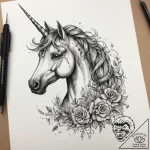 Tattoo sketch unicorn, artistic tattoo sketch… – tattoo sketch (№1758257566_0, 19.09.2025 04:52) — tattoovalue.net