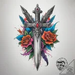 Tattoo sketch dagger, tattoo drawing outline,… – tattoo sketch (№1758257760_0, 19.09.2025 04:56) — tattoovalue.net