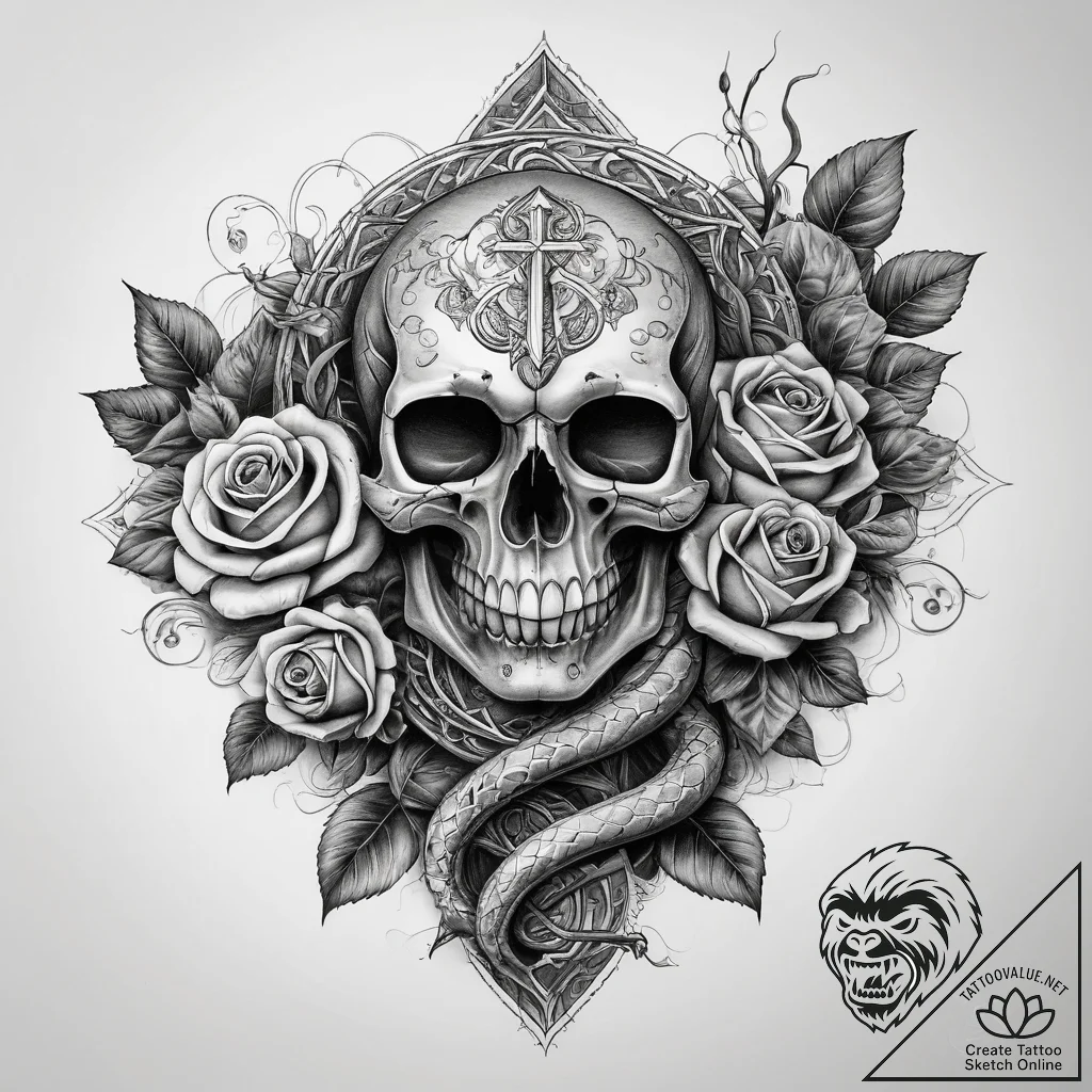 Tattoo sketch узор в виде змеи, tattoo line a... - tattoo sketch (№1758259535_0, 19.09.2025 05:25) — tattoovalue.net