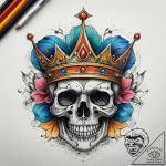Tattoo sketch crown, ink illustration for tat… – tattoo sketch (№1758259735_0, 19.09.2025 05:28) — tattoovalue.net
