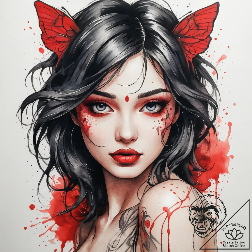 Tattoo sketch nymph tattoo, tattoo flash shee... - tattoo sketch (№1758259932_0, 19.09.2025 05:32) — tattoovalue.net