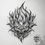 Tattoo sketch fire, artistic tattoo sketch, b… – tattoo sketch (№1758260541_0, 19.09.2025 05:42) — tattoovalue.net