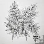 Tattoo sketch eucalyptus leaves, tattoo flash… – tattoo sketch (№1758260744_0, 19.09.2025 05:45) — tattoovalue.net