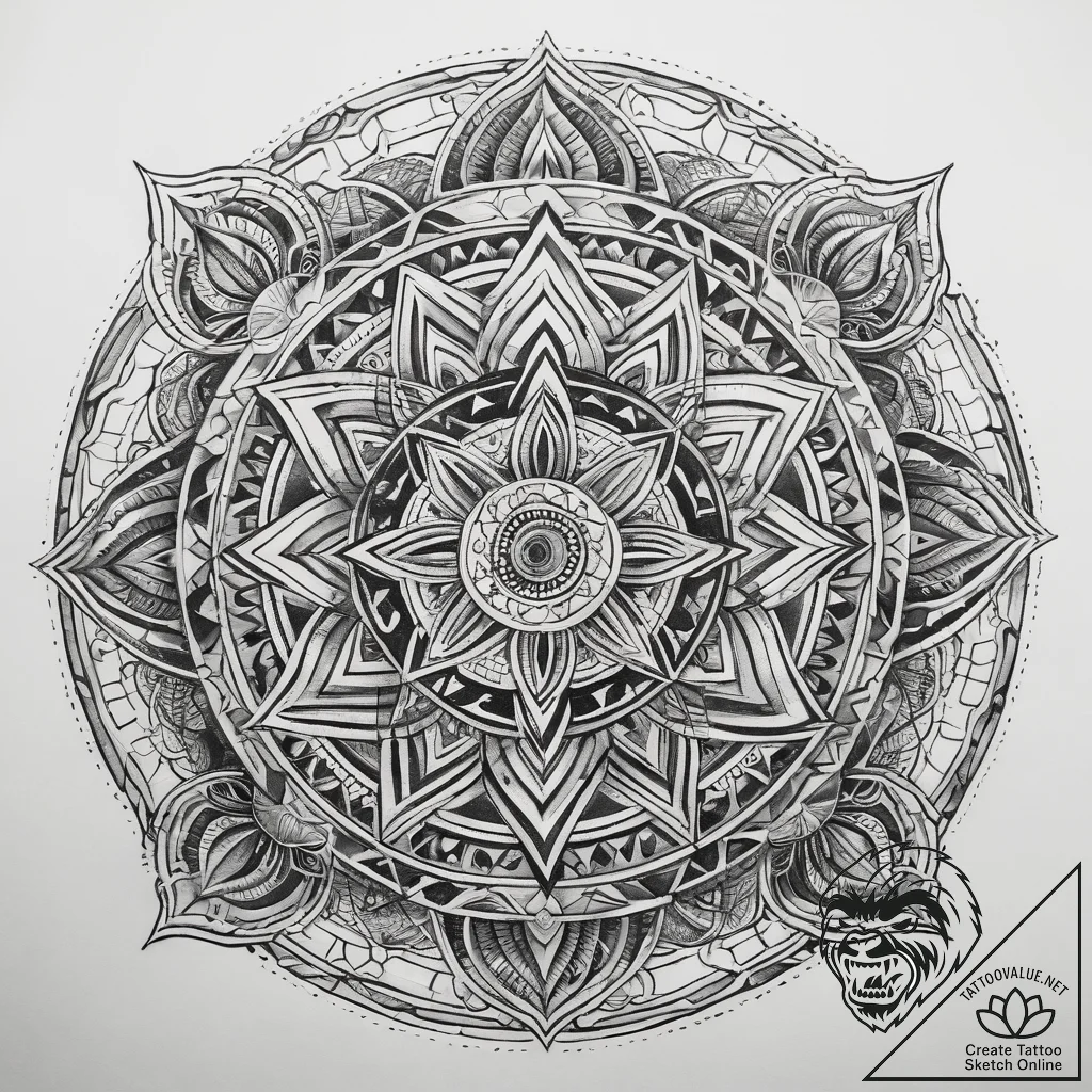 Tattoo sketch sacred identity, tattoo flash s... - tattoo sketch (№1758262725_0, 19.09.2025 06:18) — tattoovalue.net