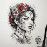 Tattoo sketch cosmic person, artistic tattoo… – tattoo sketch (№1758262919_0, 19.09.2025 06:21) — tattoovalue.net