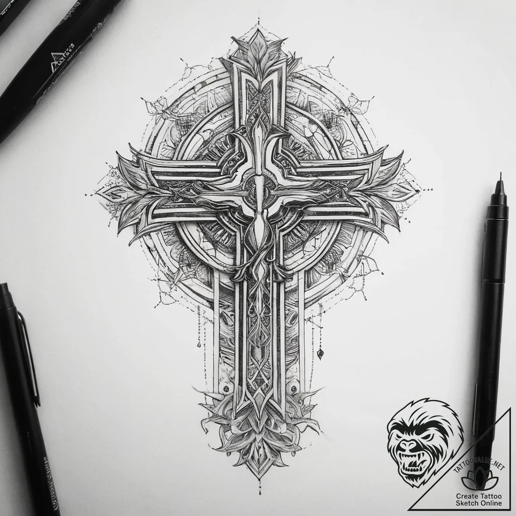 Tattoo sketch mystical ascension, tattoo draw... - tattoo sketch (№1758265491_0, 19.09.2025 07:04) — tattoovalue.net