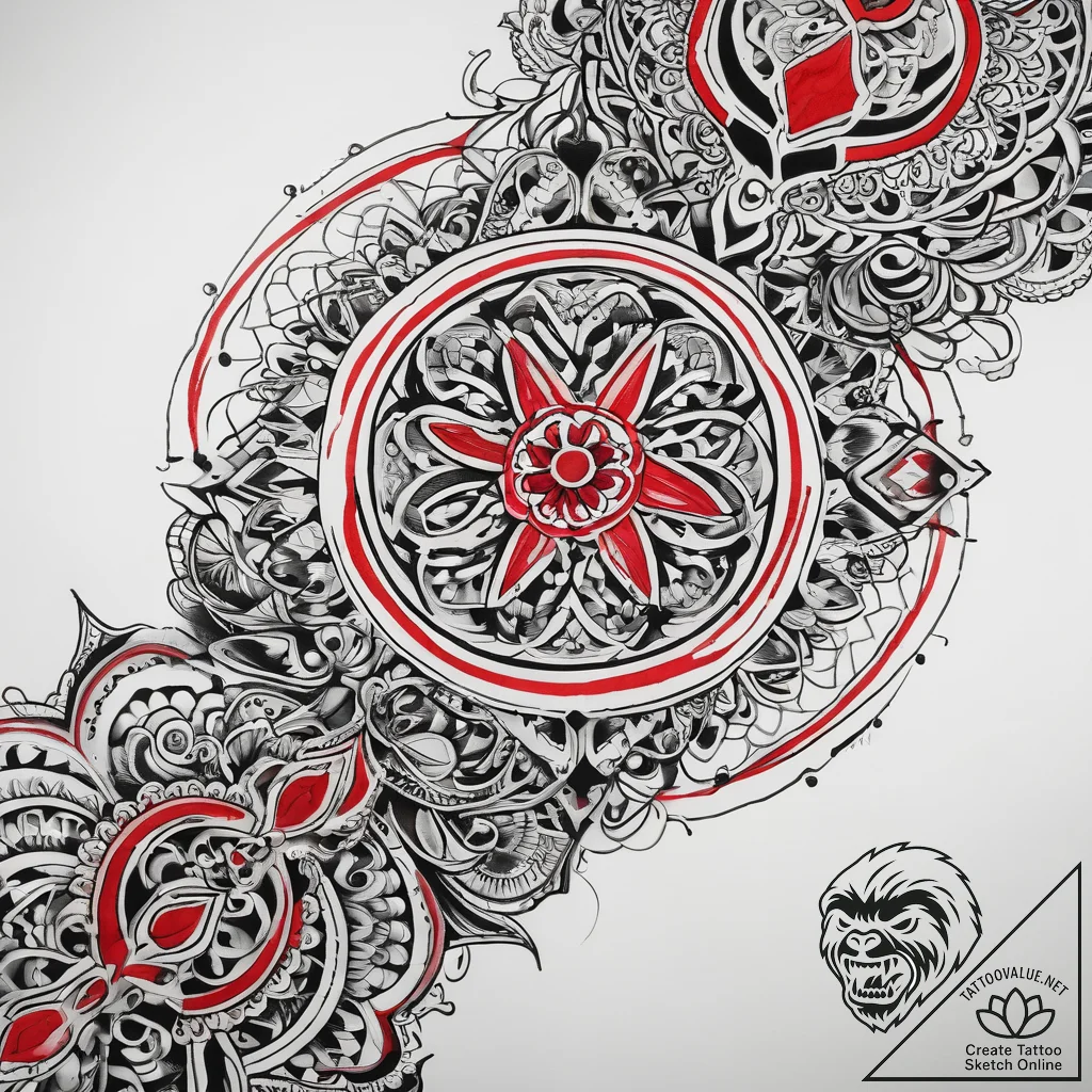 Tattoo sketch islamic geometric patterns, con... - tattoo sketch (№1758266266_0, 19.09.2025 07:17) — tattoovalue.net