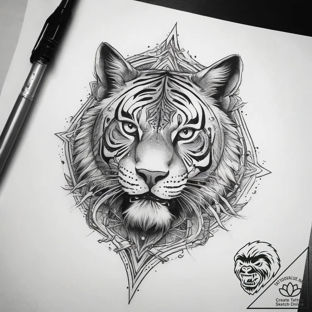 Tattoo sketch sharp - tattoo sketch (№1758266657_0, 19.09.2025 07:24) — tattoovalue.net