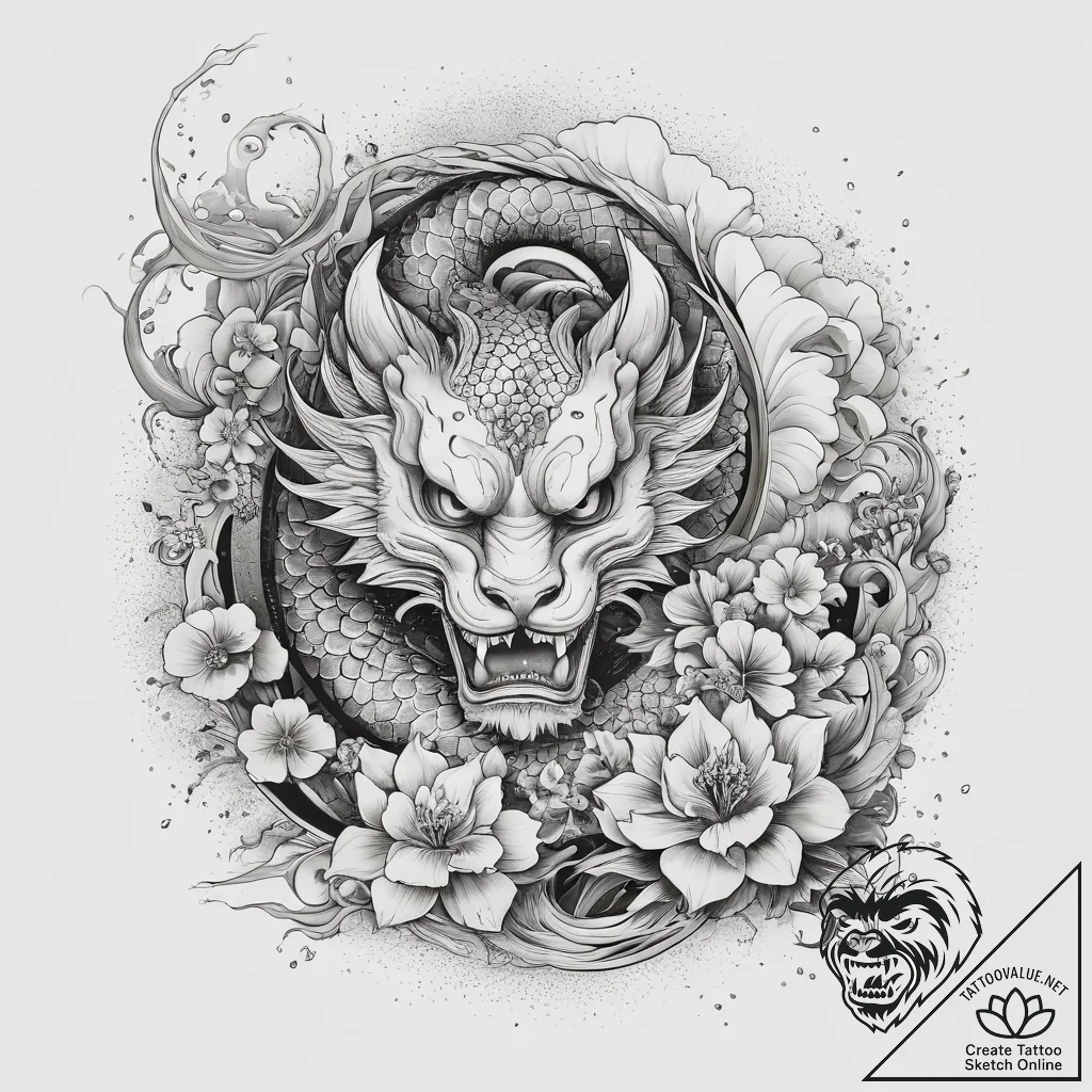 Tattoo sketch holy life, concept art for tatt... - tattoo sketch (№1758267238_0, 19.09.2025 07:33) — tattoovalue.net