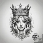 Tattoo sketch hands with a crown, artistic ta… – tattoo sketch (№1758267824_0, 19.09.2025 07:43) — tattoovalue.net