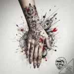 Tattoo sketch hands with a pencil, tattoo ske… – tattoo sketch (№1758268996_0, 19.09.2025 08:03) — tattoovalue.net