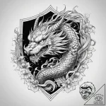 Tattoo sketch shield, ink illustration for ta… – tattoo sketch (№1758270561_0, 19.09.2025 08:29) — tattoovalue.net
