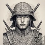 Tattoo sketch soldier with a samurai, ink ill… – tattoo sketch (№1758270959_0, 19.09.2025 08:35) — tattoovalue.net