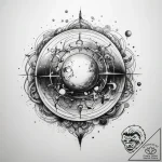 Tattoo sketch cosmic sphere – tattoo sketch (№1758271185_0, 19.09.2025 08:39) — tattoovalue.net