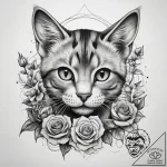 Tattoo sketch playful kitten tattoo, tattoo s… – tattoo sketch (№1758271574_0, 19.09.2025 08:46) — tattoovalue.net