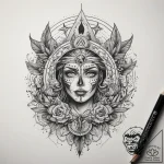 Tattoo sketch cosmic spring, artistic tattoo… – tattoo sketch (№1758271963_0, 19.09.2025 08:52) — tattoovalue.net