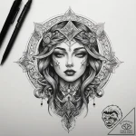 Tattoo sketch spiritual dimension, ink illust… – tattoo sketch (№1758273144_0, 19.09.2025 09:12) — tattoovalue.net