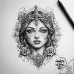 Tattoo sketch divine narrative – tattoo sketch (№1758273337_0, 19.09.2025 09:15) — tattoovalue.net