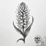 Tattoo sketch hyacinth flower – tattoo sketch (№1758273538_0, 19.09.2025 09:18) — tattoovalue.net