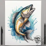 Tattoo sketch puns a walleye that says “i’m a… – tattoo sketch (№1758274319_0, 19.09.2025 09:31) — tattoovalue.net