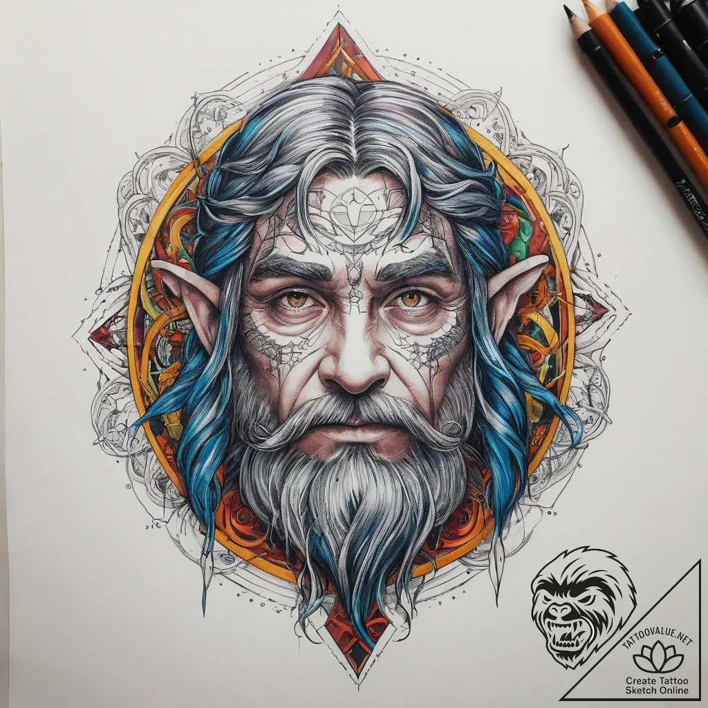 Tattoo sketch hobbit, tattoo sketch design, v... - tattoo sketch (№1758274731_0, 19.09.2025 09:38) — tattoovalue.net