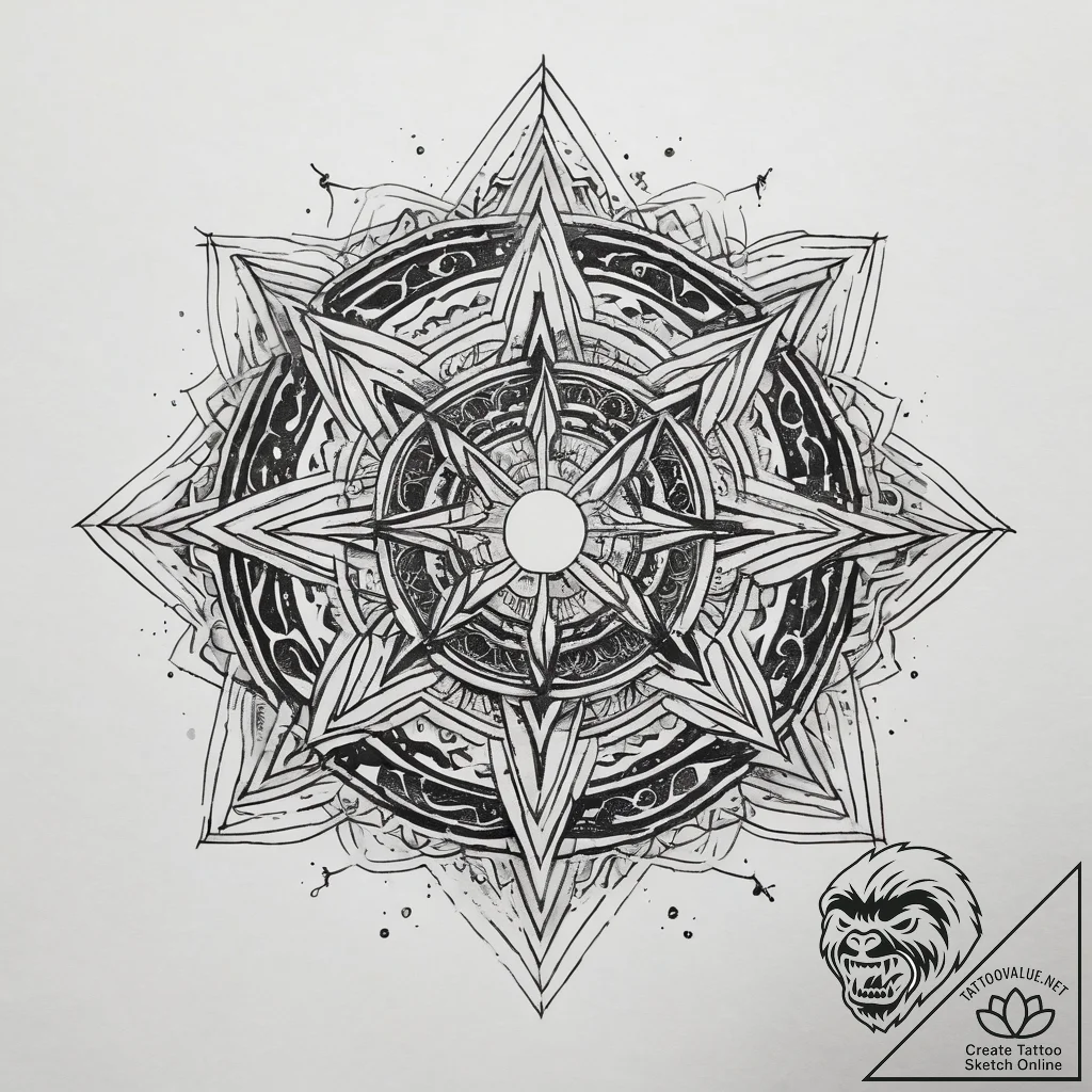 Tattoo sketch cosmic lore, tattoo drawing out... - tattoo sketch (№1758275721_0, 19.09.2025 09:55) — tattoovalue.net