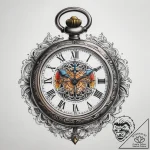 Tattoo sketch antique pocket watch with a cha… – tattoo sketch (№1758276523_0, 19.09.2025 10:08) — tattoovalue.net