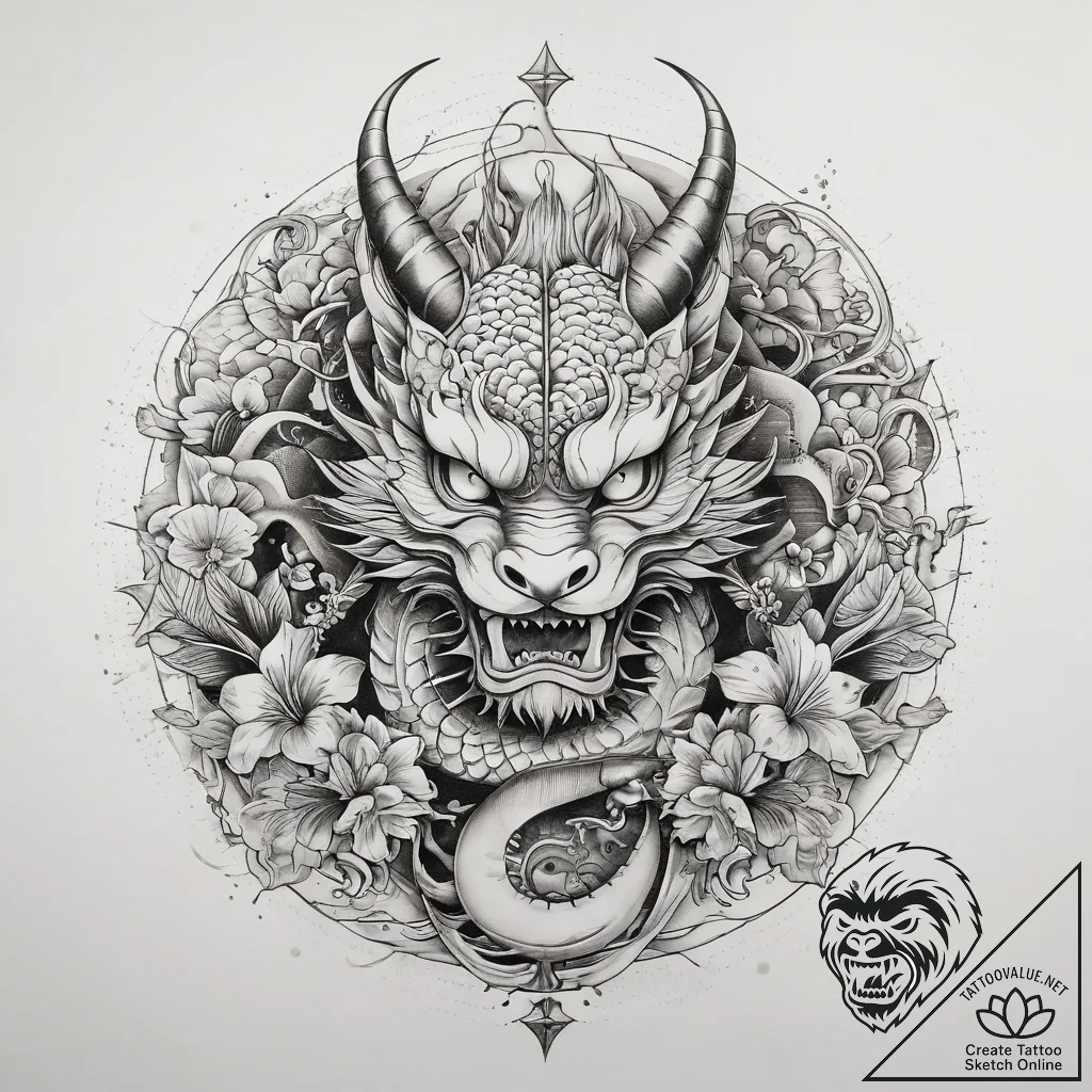 Tattoo sketch sacred sign, tattoo sketch desi... - tattoo sketch (№1758276911_0, 19.09.2025 10:15) — tattoovalue.net