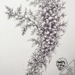 Tattoo sketch wisteria vine, tattoo line art,… – tattoo sketch (№1758277497_0, 19.09.2025 10:24) — tattoovalue.net