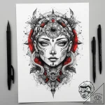 Tattoo sketch cosmic representation, concept… – tattoo sketch (№1758278294_0, 19.09.2025 10:38) — tattoovalue.net
