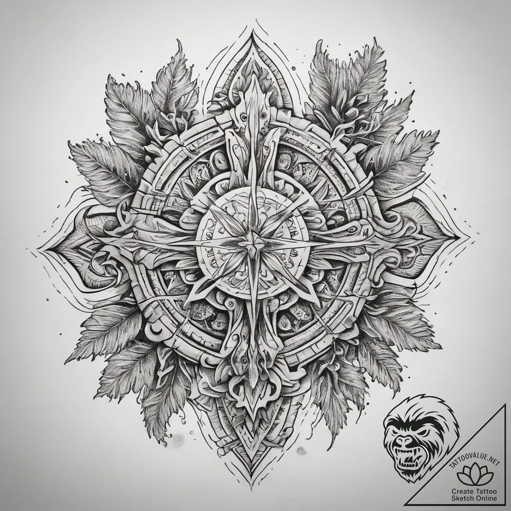 Tattoo sketch coral, ink illustration for tat... - tattoo sketch (№1758278877_0, 19.09.2025 10:47) — tattoovalue.net