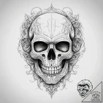 Tattoo sketch floppy disk with a skull, conce… – tattoo sketch (№1758281237_0, 19.09.2025 11:27) — tattoovalue.net