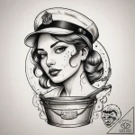 Tattoo sketch janitor mop and bucket, tattoo… – tattoo sketch (№1758281440_0, 19.09.2025 11:30) — tattoovalue.net