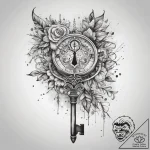 Tattoo sketch hands with a key, tattoo flash… – tattoo sketch (№1758281856_0, 19.09.2025 11:37) — tattoovalue.net