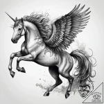 Tattoo sketch pegasus rider, tattoo line art,… – tattoo sketch (№1758283034_0, 19.09.2025 11:57) — tattoovalue.net
