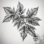 Tattoo sketch poison oak, artistic tattoo ske… – tattoo sketch (№1758283827_0, 19.09.2025 12:10) — tattoovalue.net