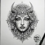 Tattoo sketch cosmic myth, artistic tattoo sk… – tattoo sketch (№1758285397_0, 19.09.2025 12:36) — tattoovalue.net