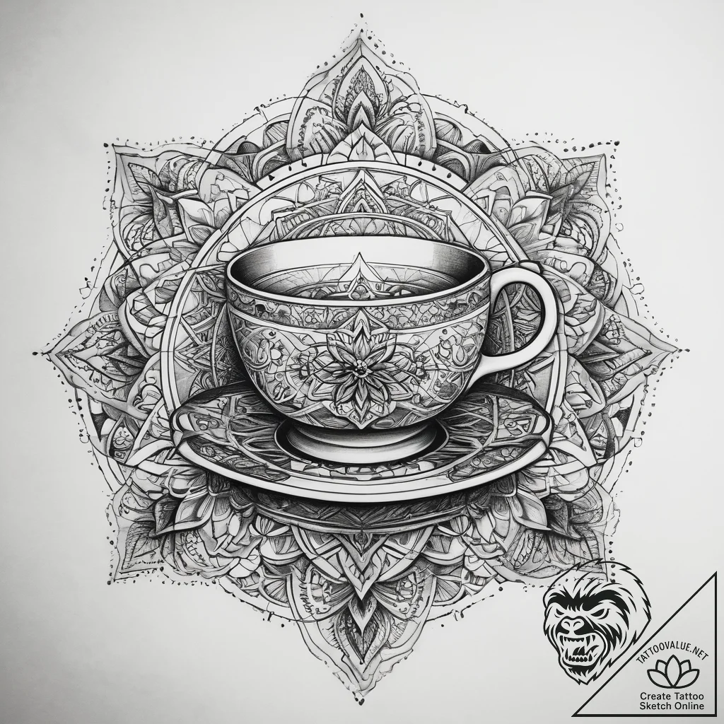 Tattoo sketch teacup tattoo, tattoo drawing o... - tattoo sketch (№1758286958_0, 19.09.2025 13:02) — tattoovalue.net