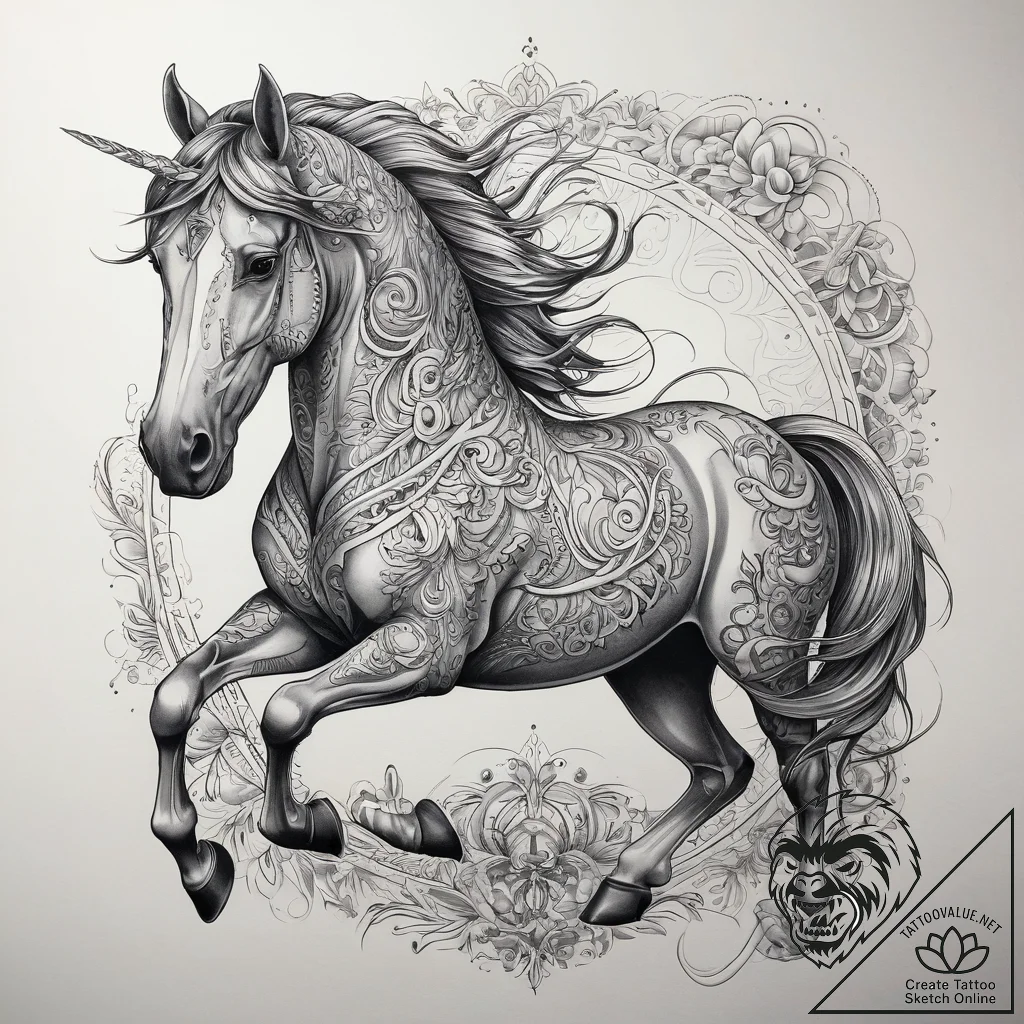 Tattoo sketch alyosha popovich with a horse,... - tattoo sketch (№1758287153_0, 19.09.2025 13:05) — tattoovalue.net
