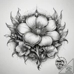 Tattoo sketch garlic flower, ink illustration… – tattoo sketch (№1758288130_0, 19.09.2025 13:22) — tattoovalue.net
