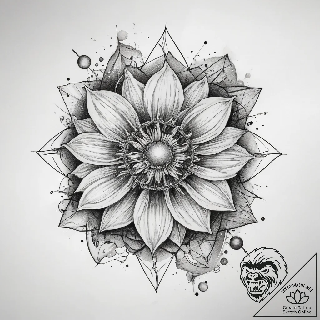 Tattoo sketch cosmos - tattoo sketch (№1758288517_0, 19.09.2025 13:28) — tattoovalue.net