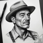 Tattoo sketch great depression with a farmer,… – tattoo sketch (№1758288917_0, 19.09.2025 13:35) — tattoovalue.net