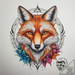 Tattoo sketch graphic лиса, tattoo line art,… – tattoo sketch (№1758289499_0, 19.09.2025 13:44) — tattoovalue.net