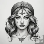 Tattoo sketch sorrow, ink illustration for ta… – tattoo sketch (№1758290476_0, 19.09.2025 14:01) — tattoovalue.net